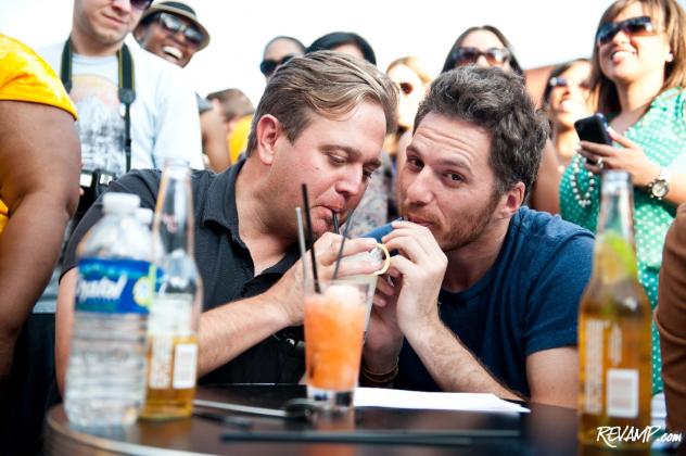 Sound Bites Mixology Madness Competition Judges Todd Thrasher and Spike Mendelsohn (Photo: Joy Asico / REVAMP.com).